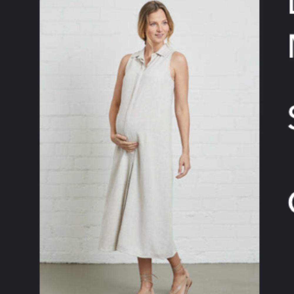 Rachel Pally LINEN SOFI DRESS - MATERNITY
